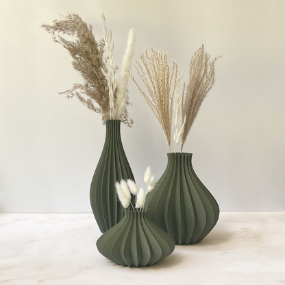 Set de Jarrones Verde Olivo