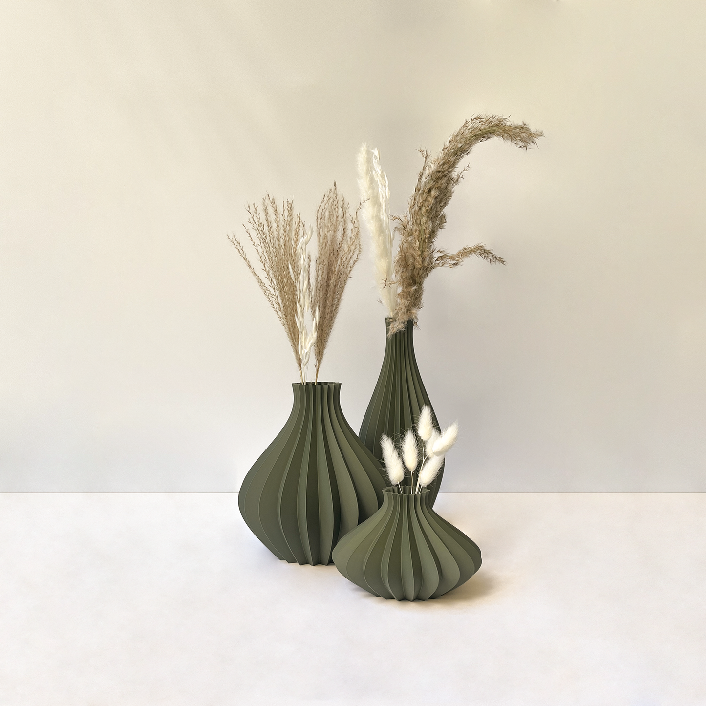 Set de Jarrones Verde Olivo