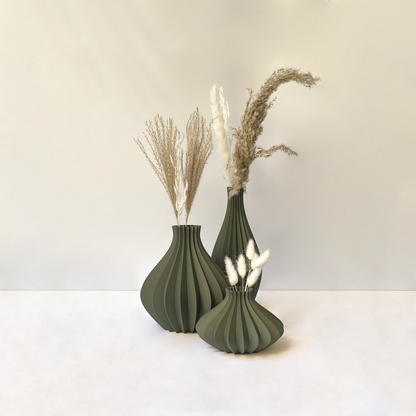 Set de Jarrones Verde Olivo